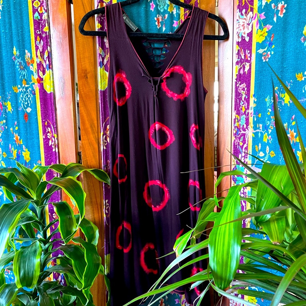 Tela Design Tie Dye Festival/Phish Tour Dress - Size S